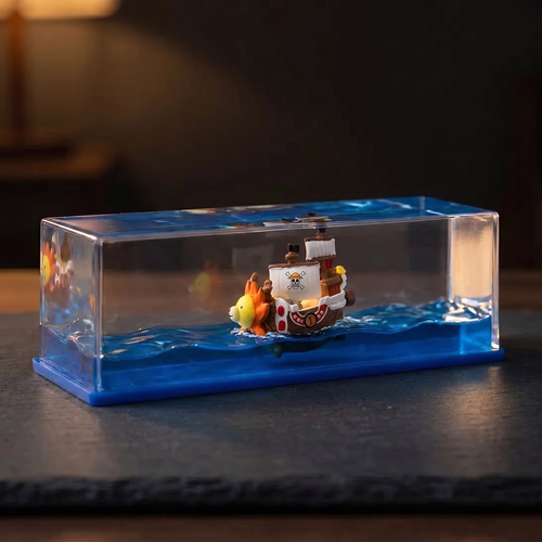 Unsinkable Thousand Sunny Pirate Ship in a Bottle